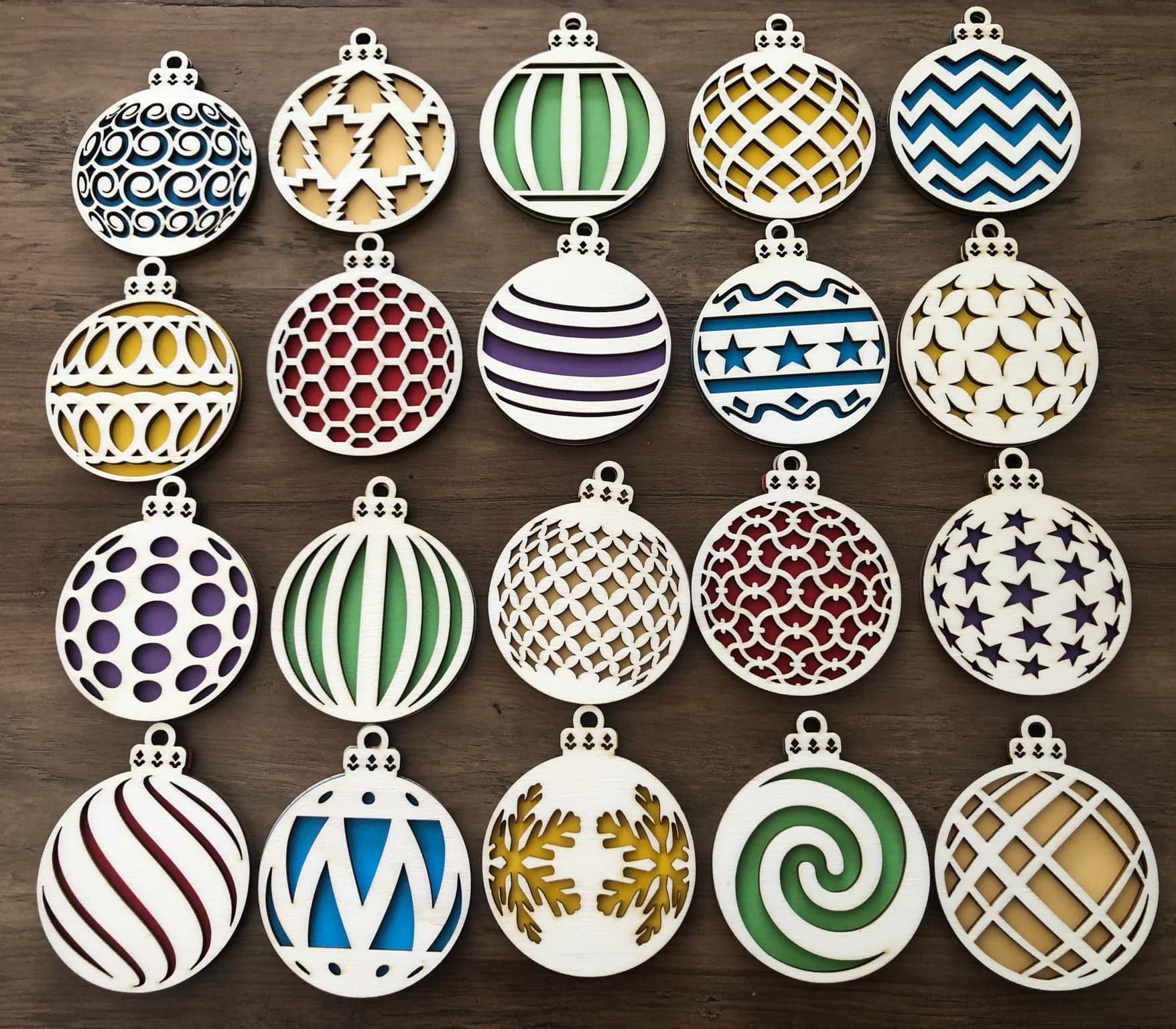 Retro ozdoby kulaté