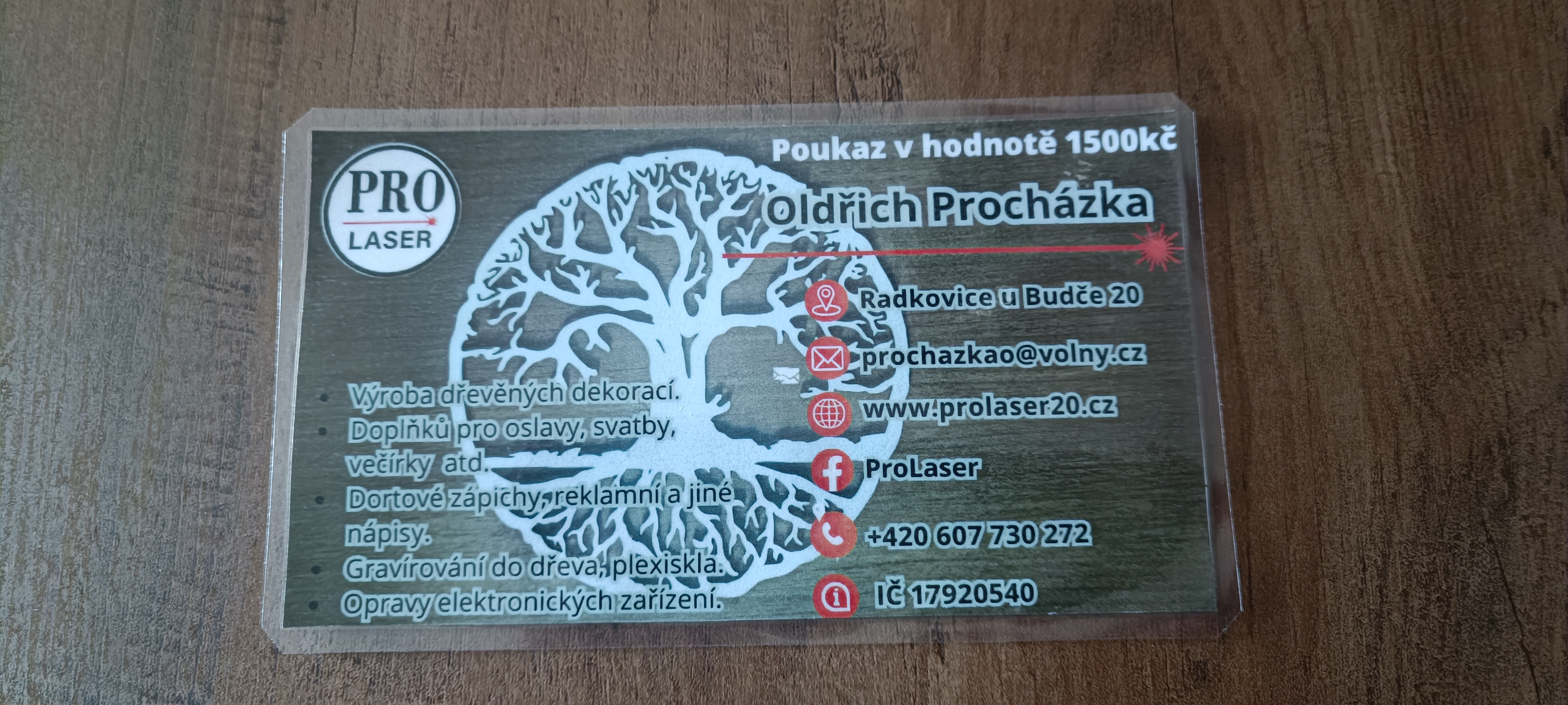 Dárkový poukaz - 1500kč