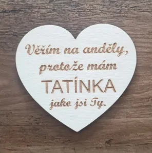 Dřevěné srdíčko pro tatínka