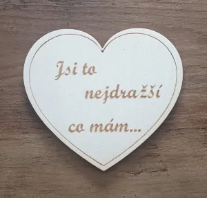 Dřevěné srdíčko nejdražší