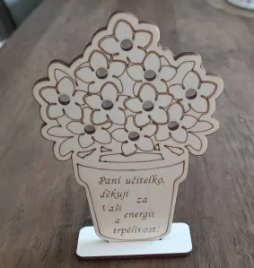 Dřevěný dárek pro paní učitelku