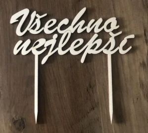 Dřevěný dortový zápich 