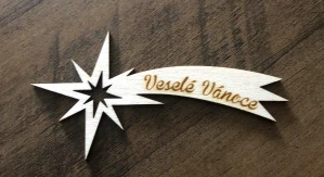Dřevěná Vánoční kometa