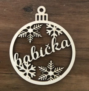 Dřevěná vánoční ozdoba se jménem 14