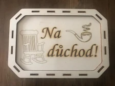 Dřevěná pokladnička - na důchod