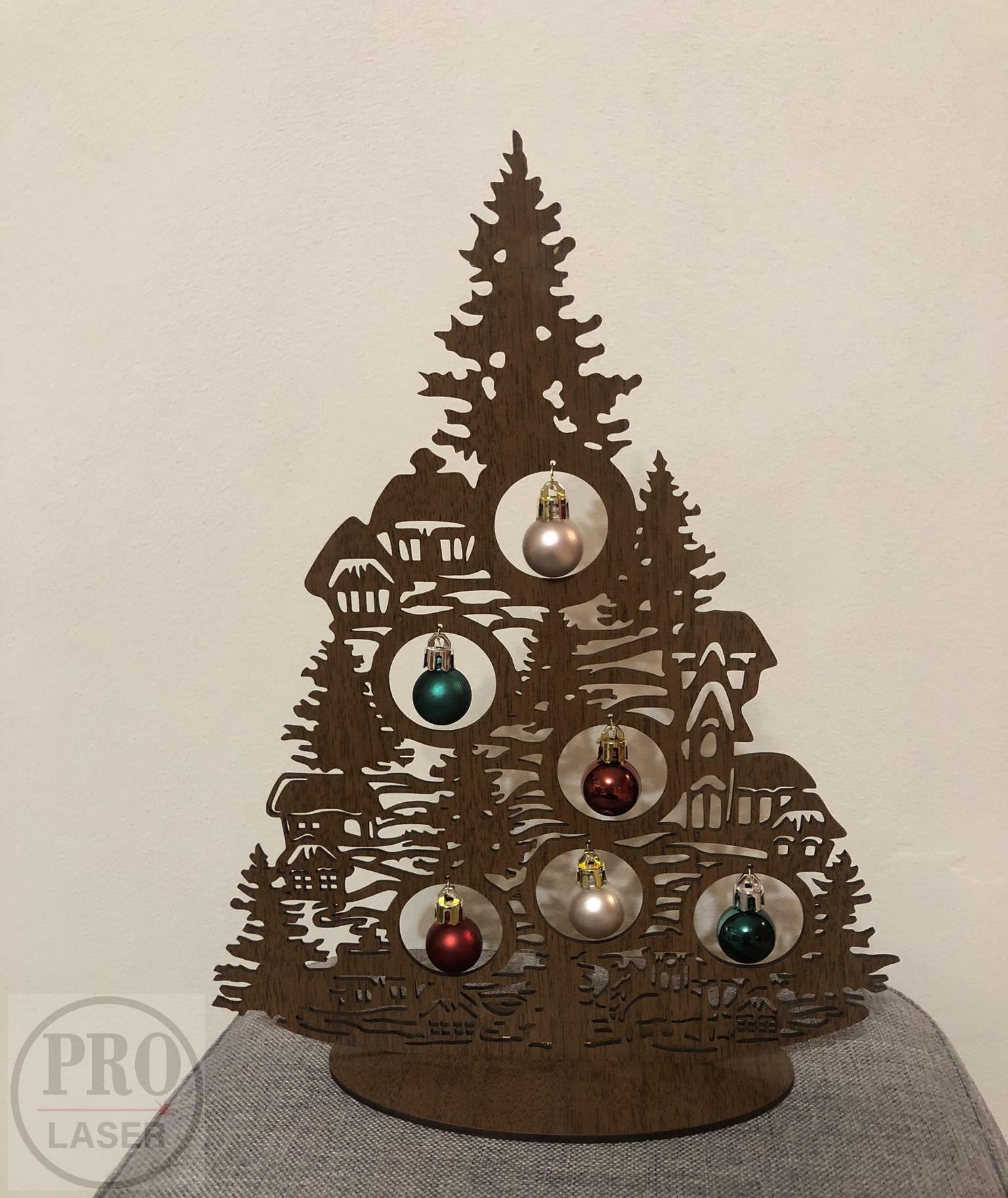 Dřevěný vánoční stromek