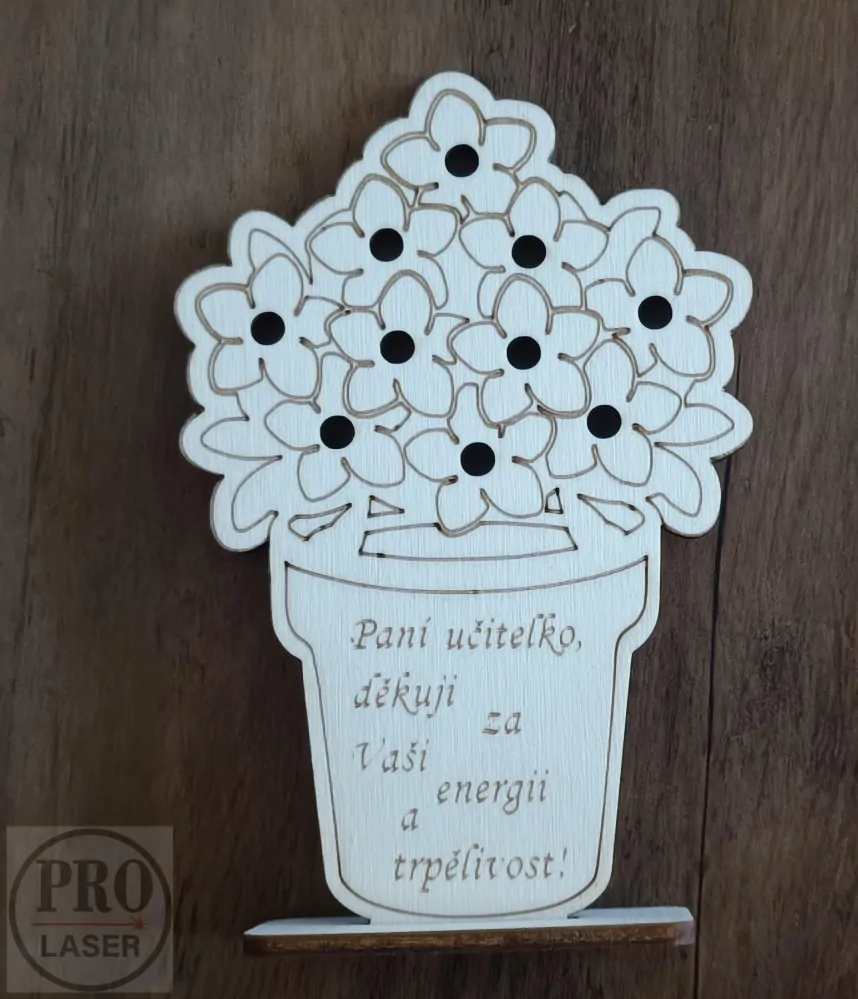Dřevěný dárek pro paní učitelku
