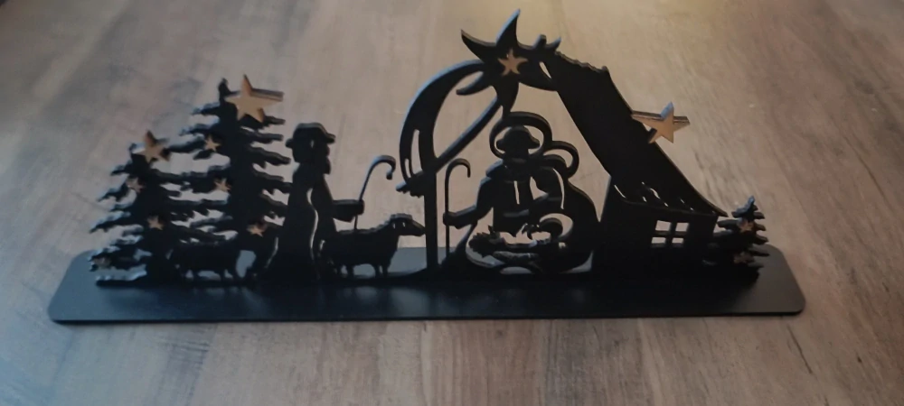 Dřevěná vánoční dekorace betlém