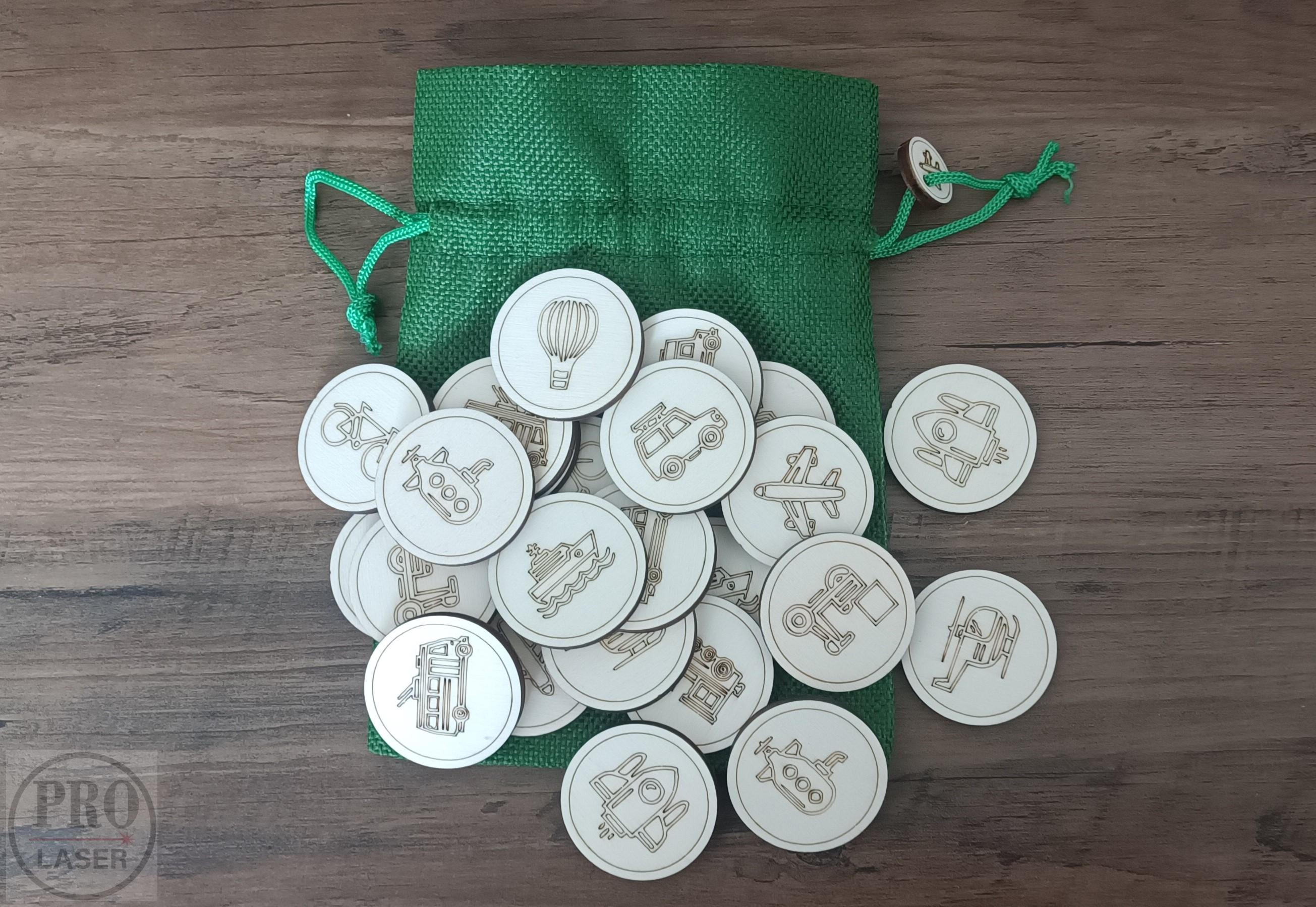 Dřevěné pexeso - dopravní prostředky