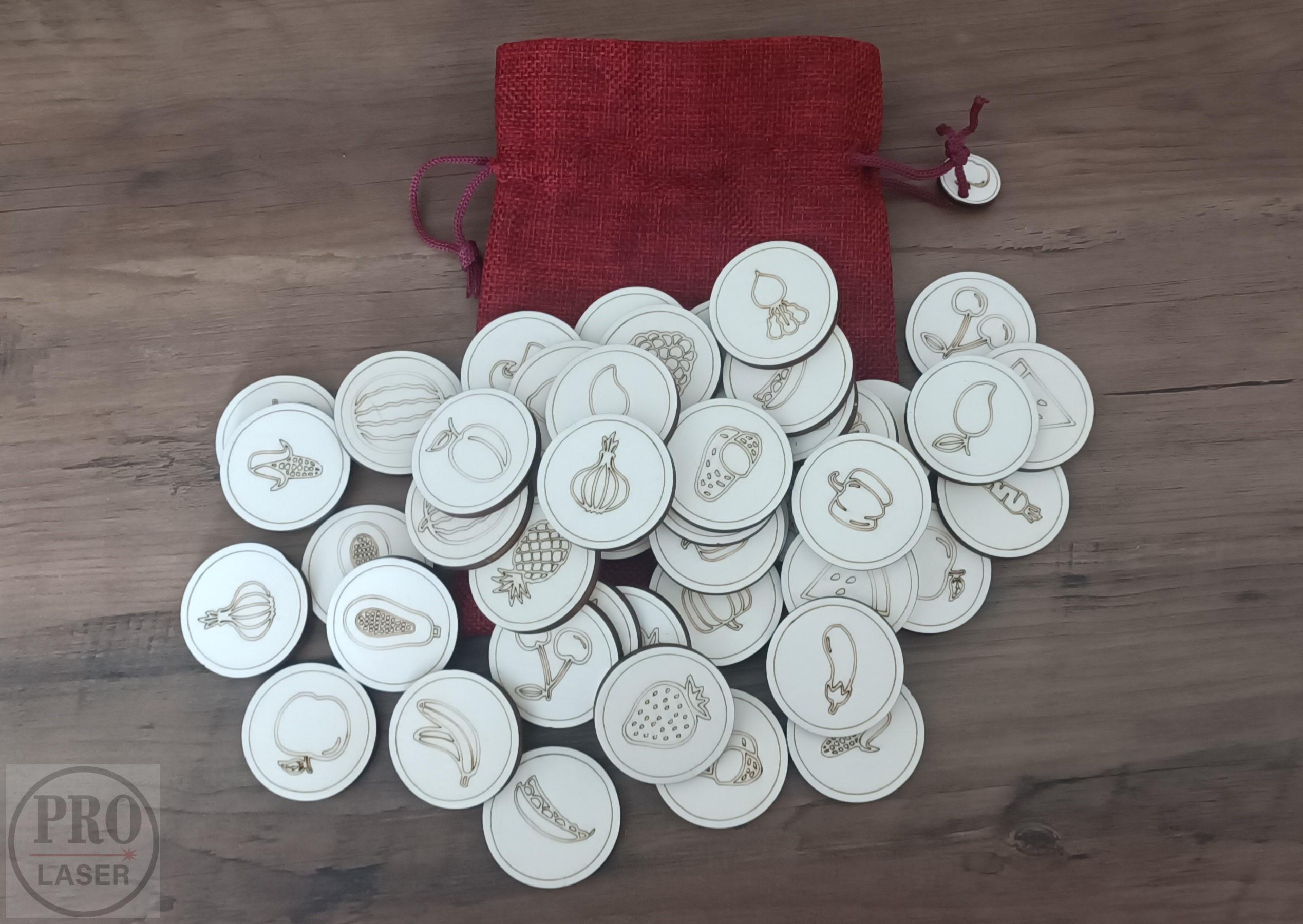 Dřevěné pexeso  - ovoce a zelenina