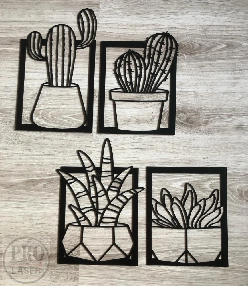 Sestava obrazů kaktusy