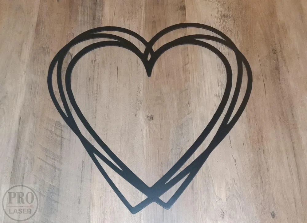 Dřevěné srdce trojité