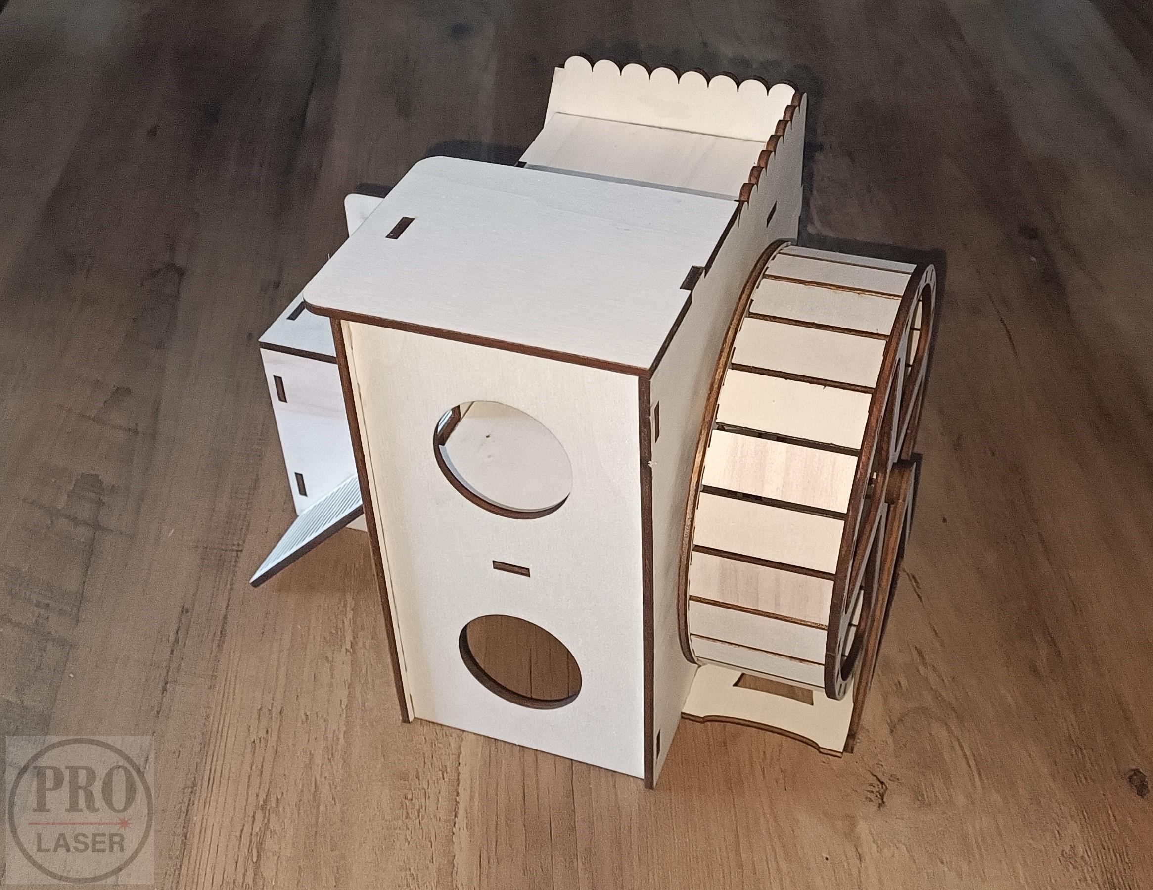 Domek pro křečka s kolotočem