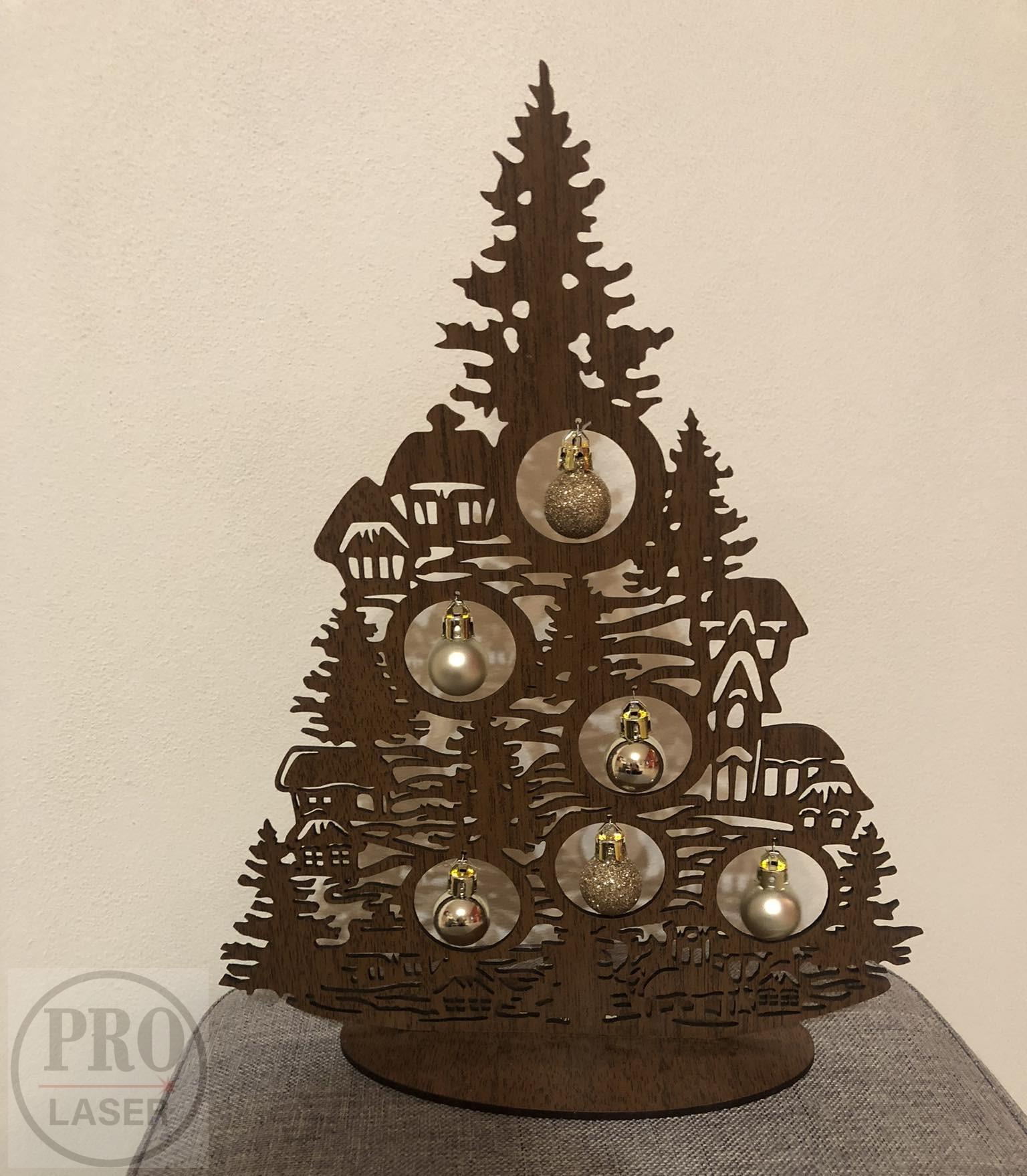 Dřevěný vánoční stromek