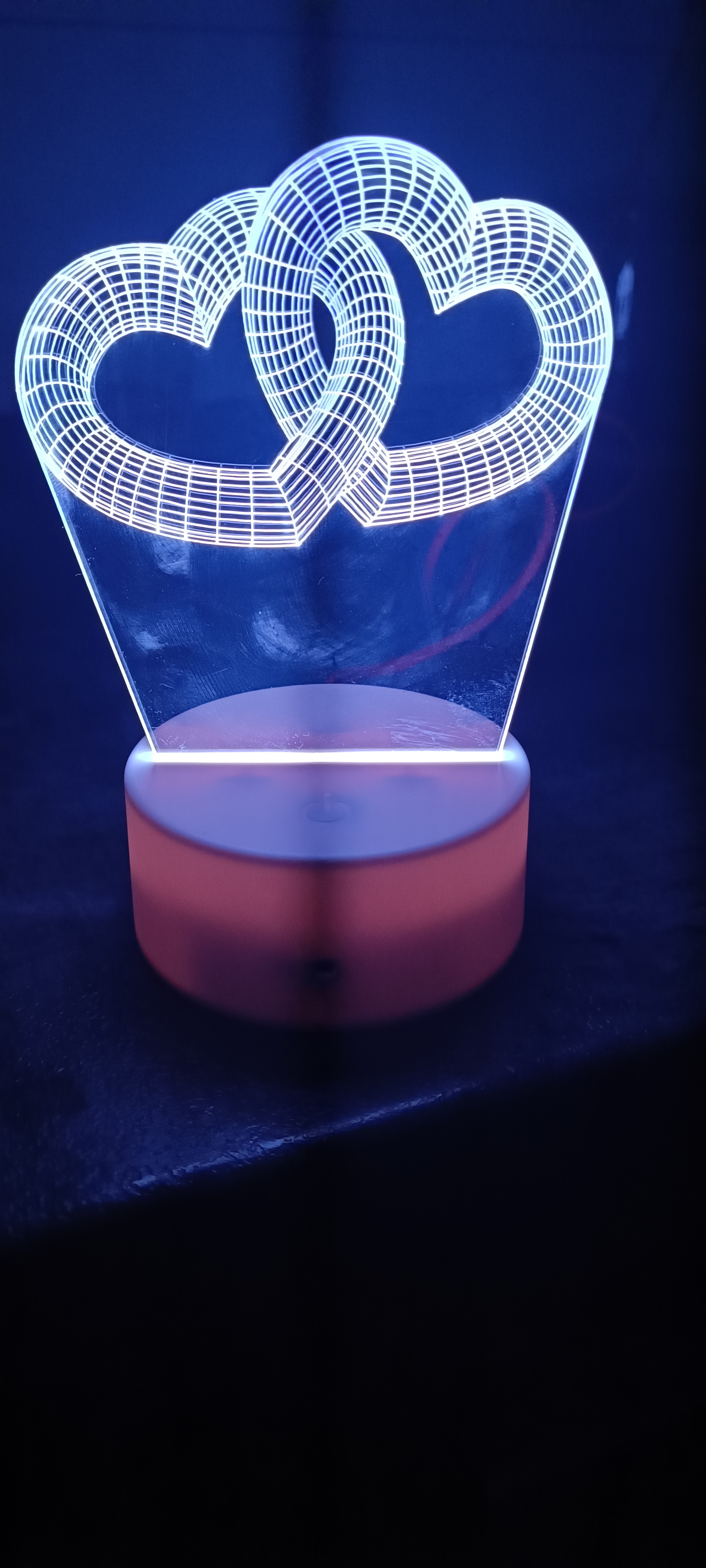 Lampička LED dvě srdce
