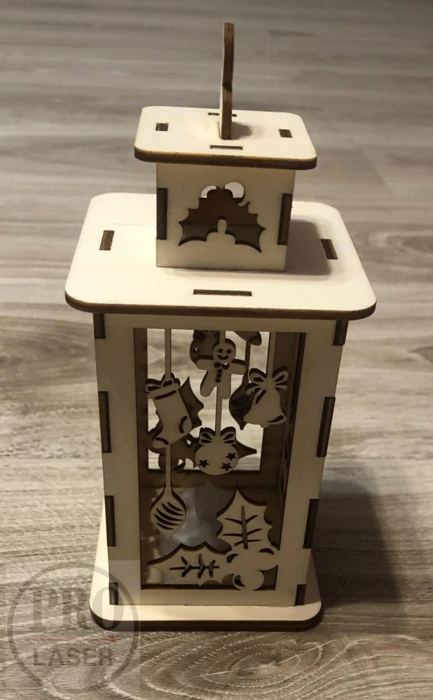 Dřevěná vánoční lucerna ozdoby