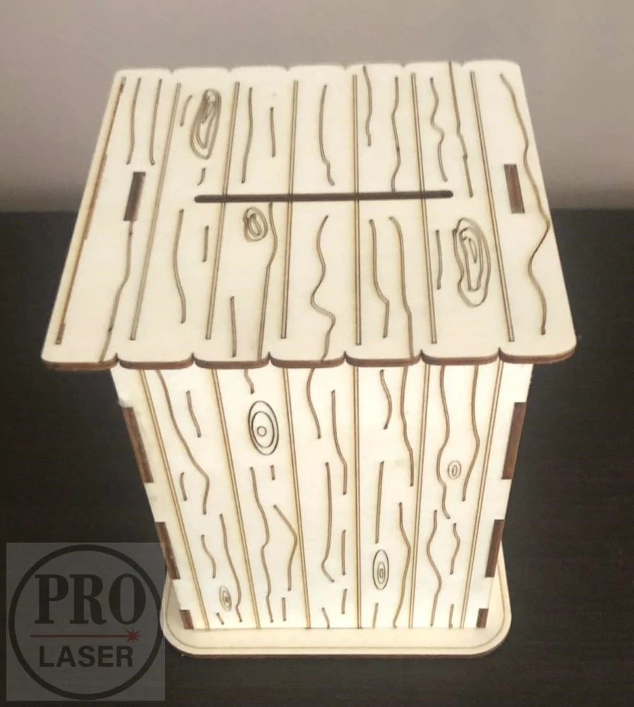 Dřevěná pokladnička záchod, kadibudka