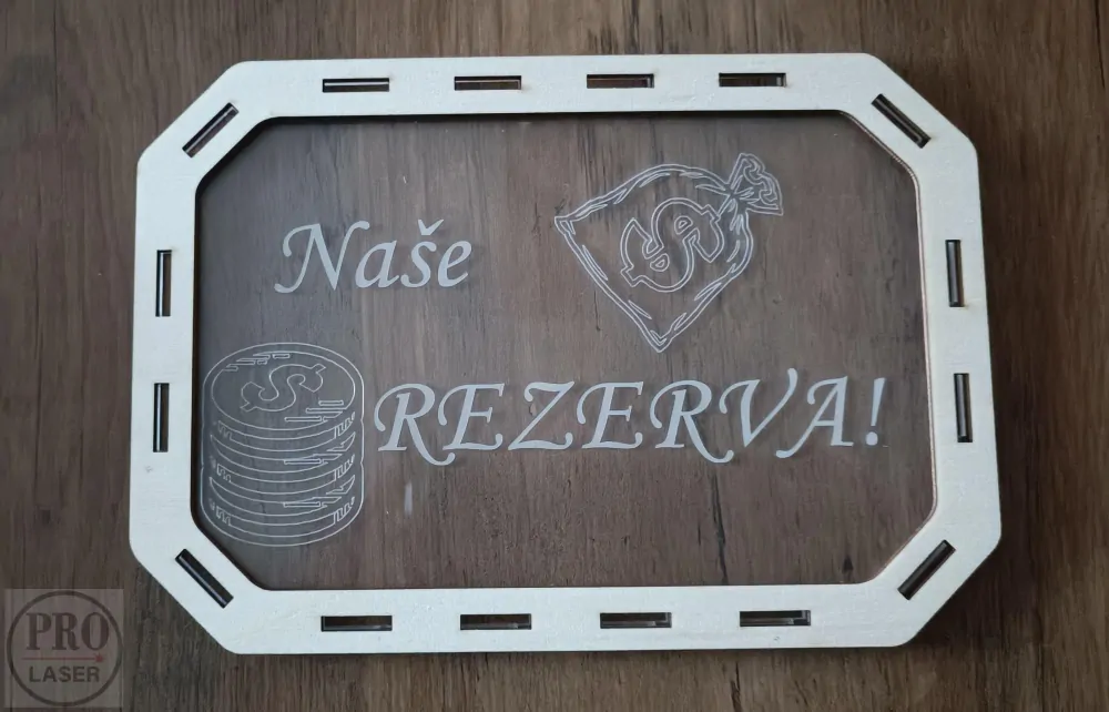 Dřevěná pokladnička - rezerva