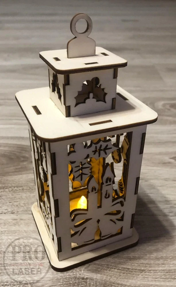 Dřevěná vánoční lucerna ozdoby