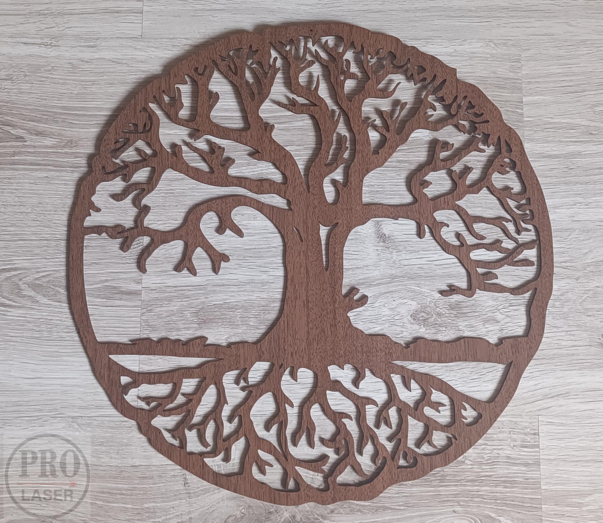 Dřevěný strom života - tráva průměr 50cm