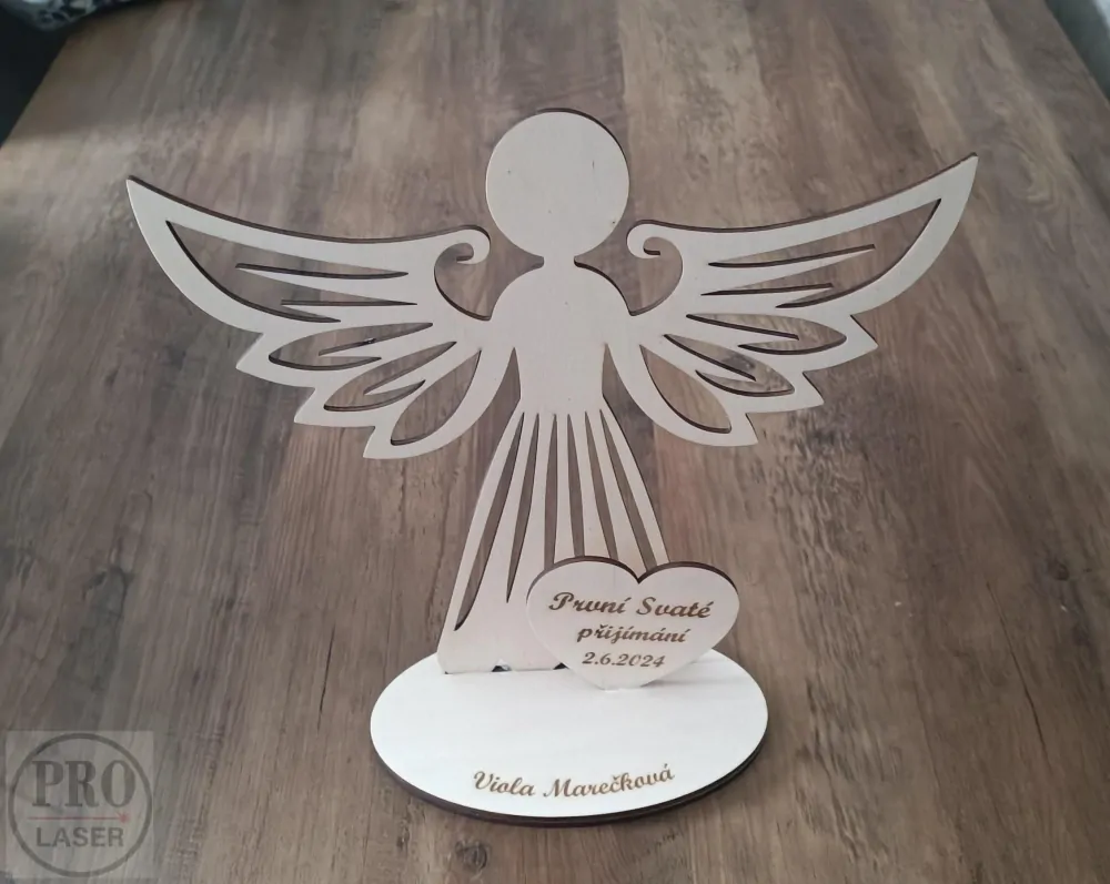 Anděl na svíčku + text